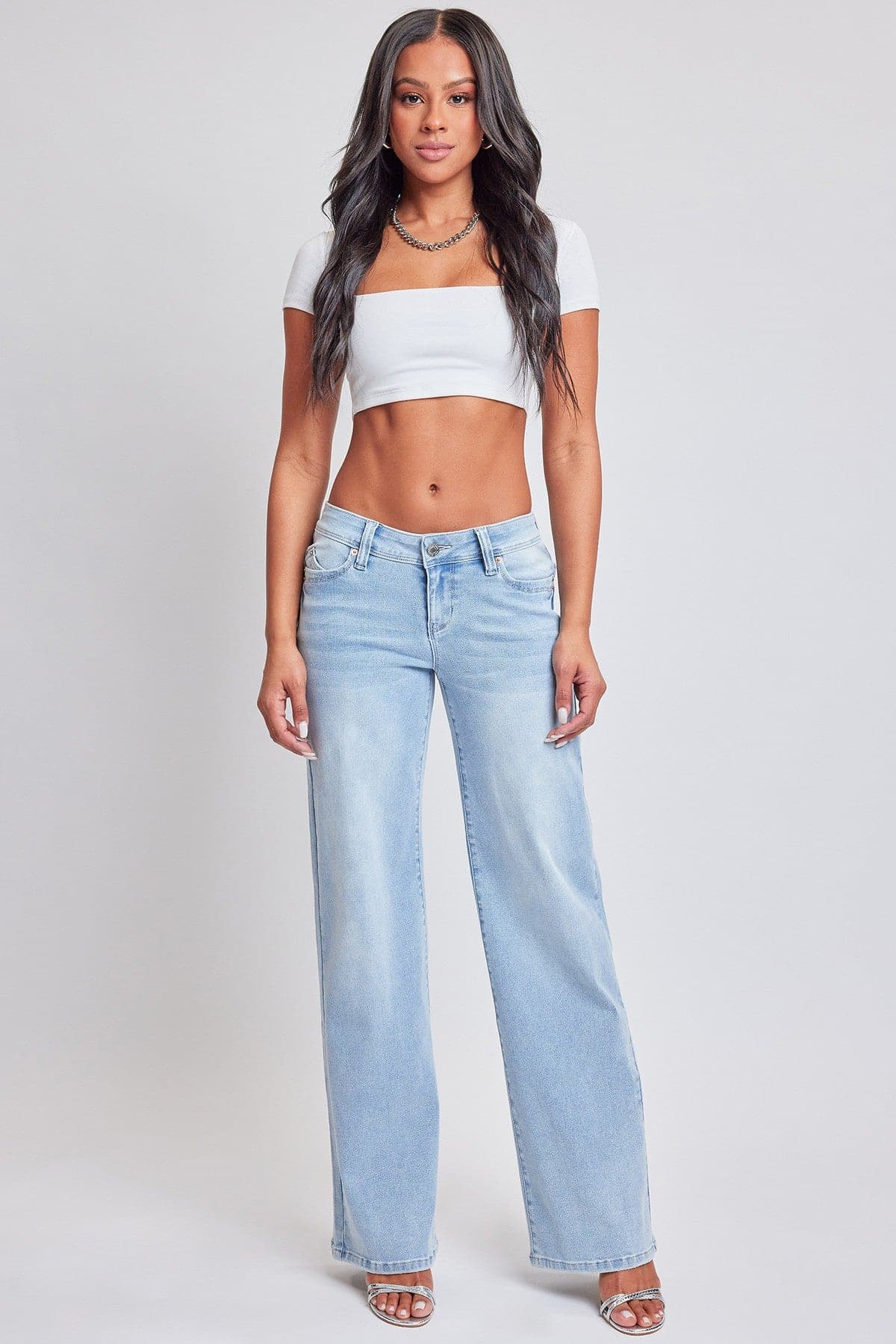 Women’s Sustainable WannaBettaButt Low Rise Wide Leg Jeans Jacket From YMI JEANS