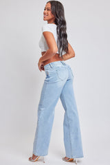 Women’s Sustainable WannaBettaButt Low Rise Wide Leg Jeans Jacket From YMI JEANS
