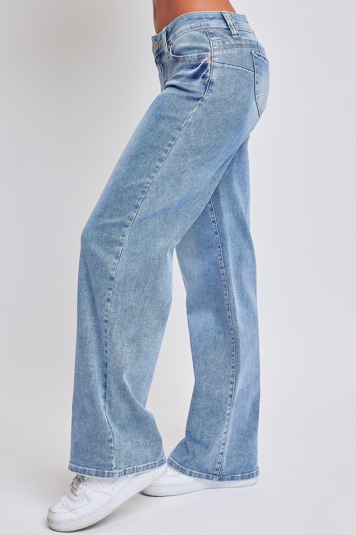 Women’s Sustainable WannaBettaButt Low Rise Wide Leg Jeans Jacket From YMI JEANS