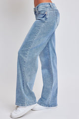 Women’s Sustainable WannaBettaButt Low Rise Wide Leg Jeans Jacket From YMI JEANS