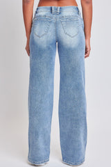 Women’s Sustainable WannaBettaButt Low Rise Wide Leg Jeans Jacket From YMI JEANS