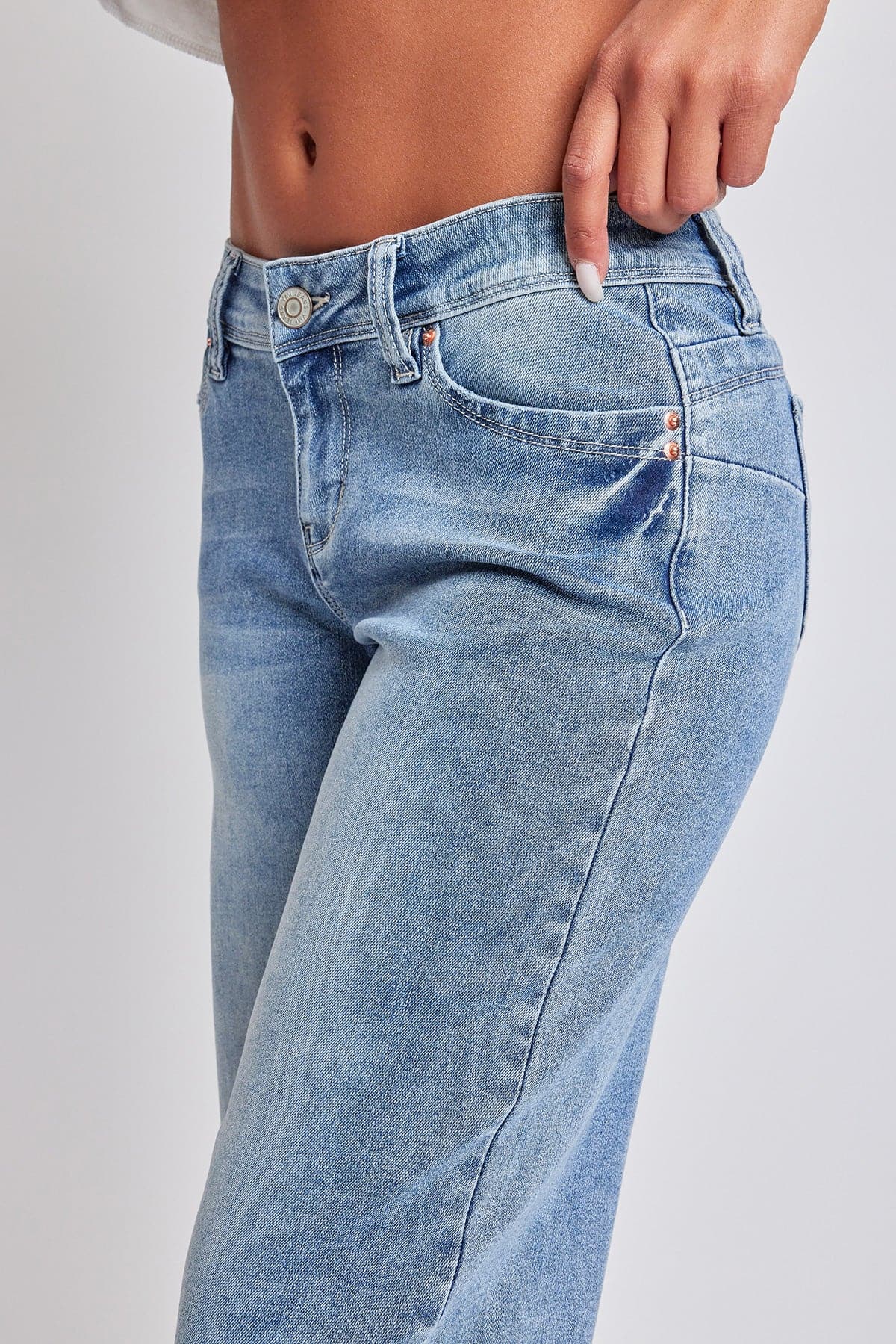 Women’s Sustainable WannaBettaButt Low Rise Wide Leg Jeans Jacket From YMI JEANS