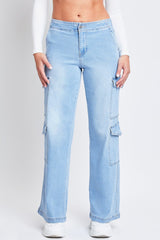 Women’s Wide Leg Double Cargo Jeans from YMI JEANS