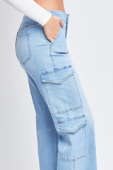 Women’s Wide Leg Double Cargo Jeans from YMI JEANS