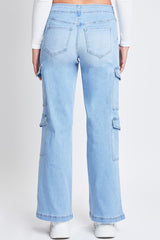 Women’s Wide Leg Double Cargo Jeans from YMI JEANS