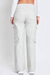 Women's High Rise Double Pocket Wide Leg Cargo Pants from YMI JEANS