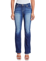 Women's Heavy Stitch Bootcut Jeans with Embroidered Pockets