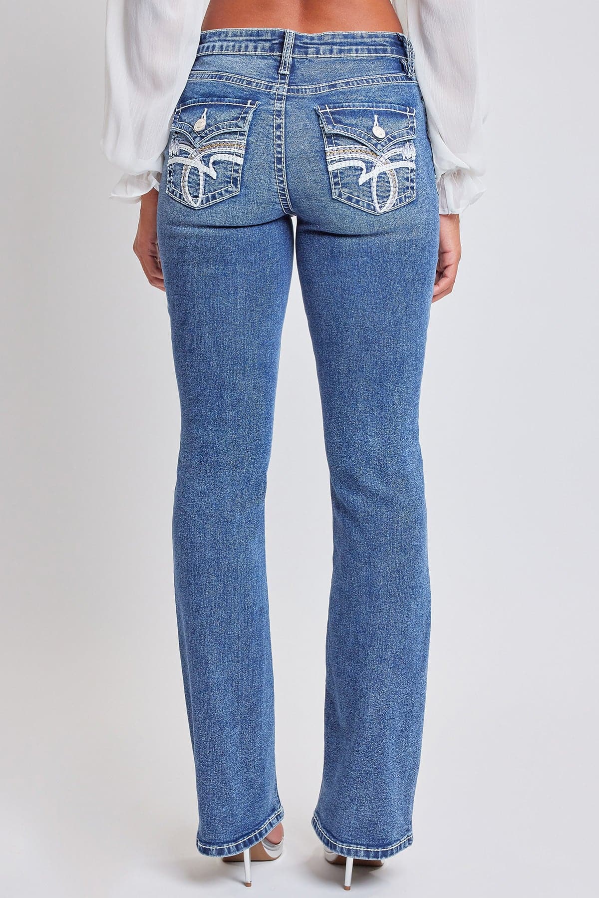 Women’s Premium Heavy Stitch Mid-Rise Bootcut Jeans From YMI JEANS