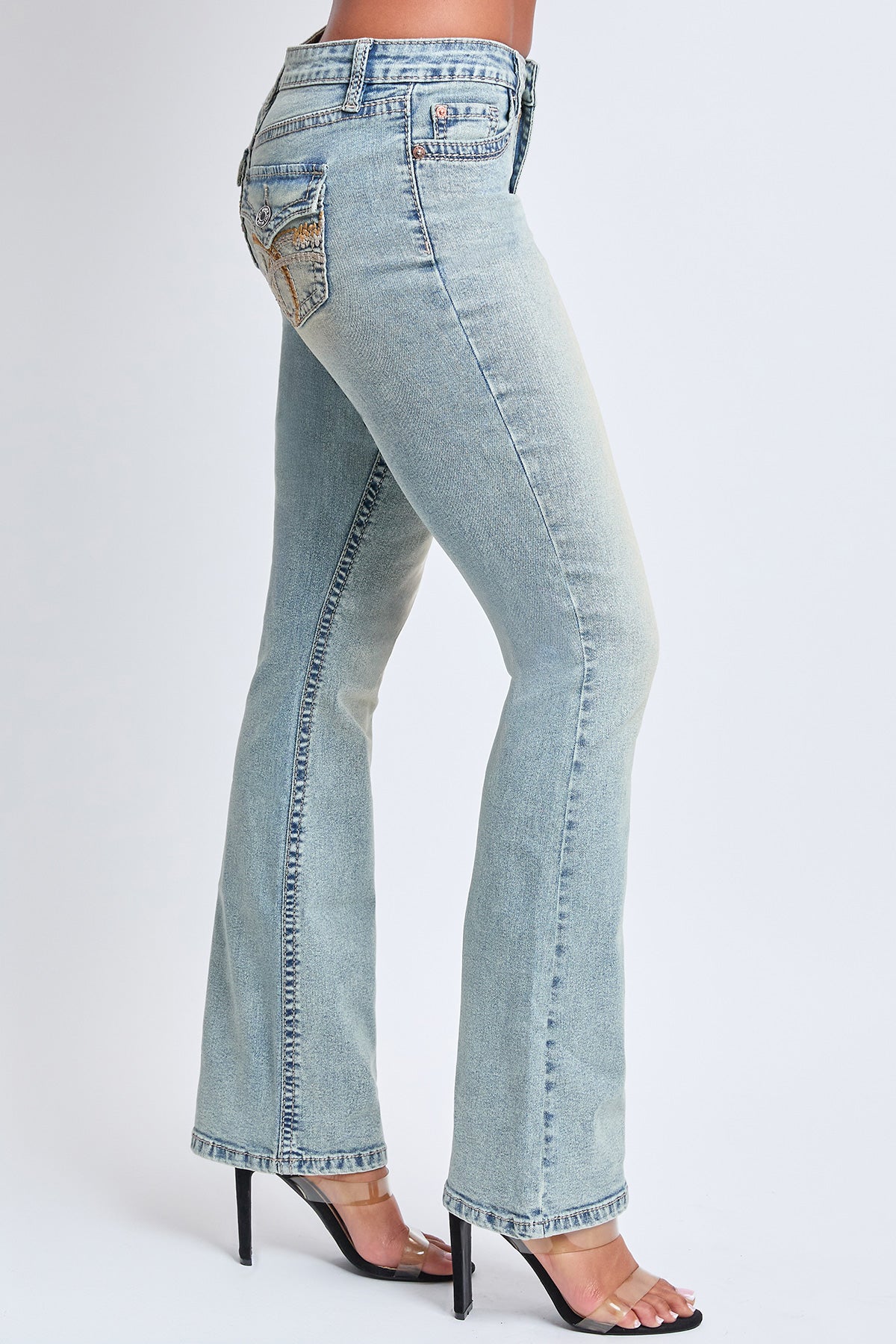 Women’s Premium Heavy Stitch Mid-Rise Bootcut Jeans From YMI JEANS