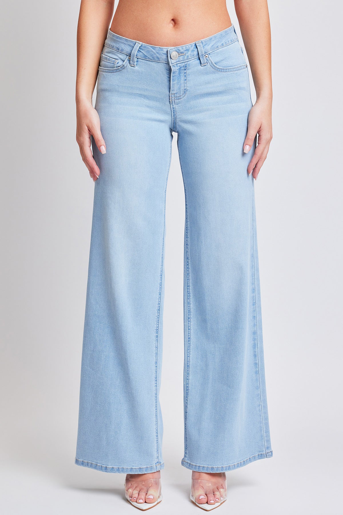 Women's Essential Low Rise Wide Leg Jeans from YMI JEANS