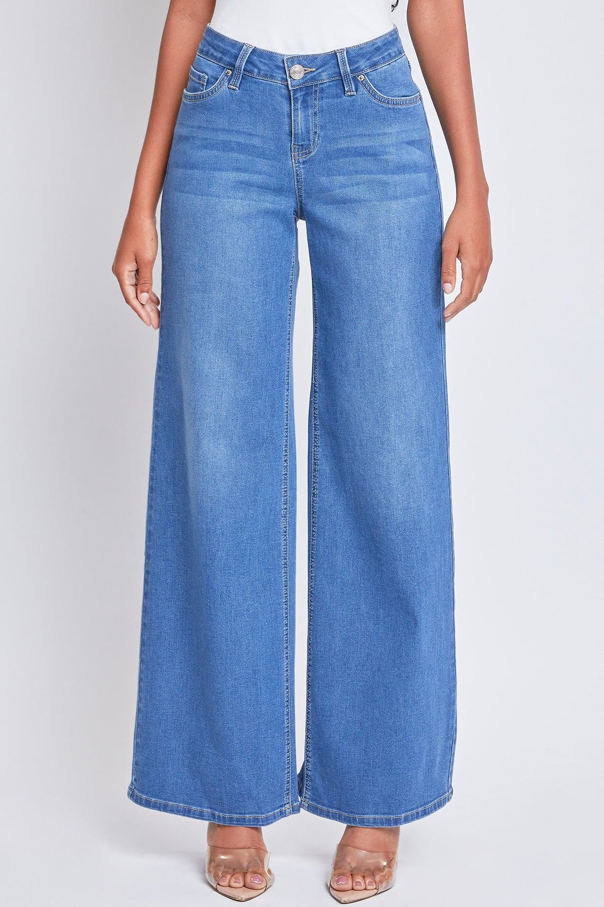Women's Essential Low Rise Wide Leg Jeans from YMI JEANS