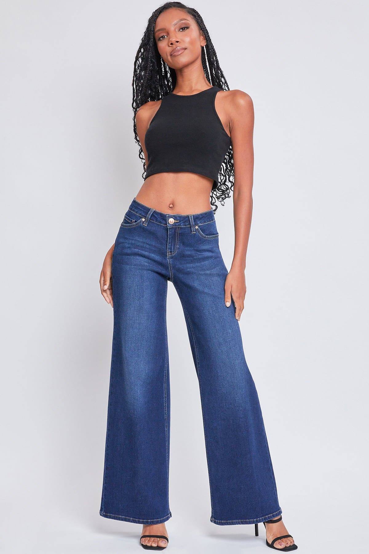Women's Essential Low Rise Wide Leg Jeans from YMI JEANS