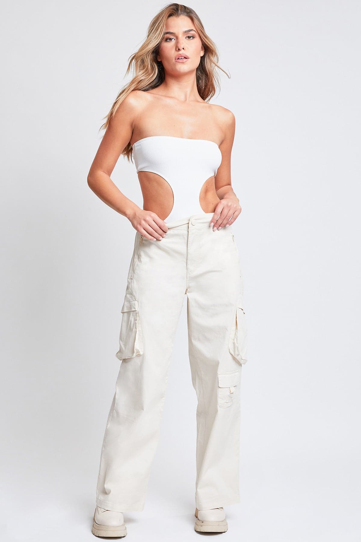 Women’s High-Rise Relaxed All Day Cargo Pants from YMI JEANS