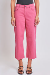 Women's High Rise Cropped Trouser Jeans Wide Leg Fit From YMI JEANS