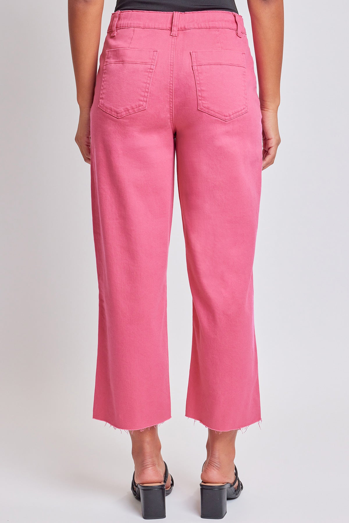 Women's High Rise Cropped Trouser Jeans Wide Leg Fit From YMI JEANS