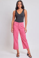 Women's High Rise Cropped Trouser Jeans Wide Leg Fit From YMI JEANS