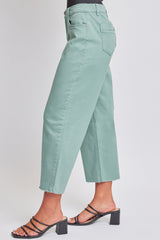 Women's High Rise Cropped Trouser Jeans Wide Leg Fit From YMI JEANS