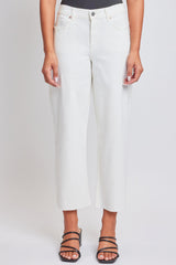 Women's High Rise Cropped Trouser Jeans Wide Leg Fit From YMI JEANS