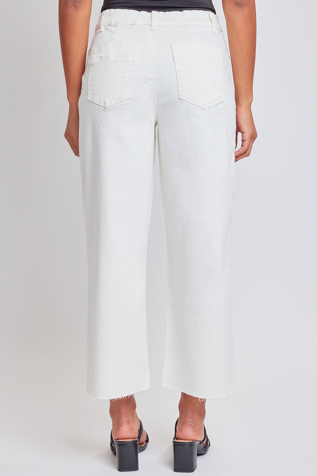 Women's High Rise Cropped Trouser Jeans Wide Leg Fit From YMI JEANS