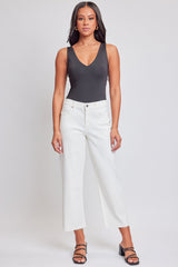 Women's High Rise Cropped Trouser Jeans Wide Leg Fit From YMI JEANS