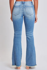 Women's Low Rise Fray Hem Flare Jeans From YMI JEANS