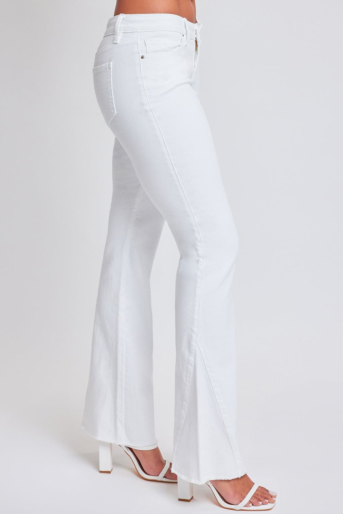 Women's Low Rise Fray Hem Flare Jeans From YMI JEANS
