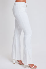 Women's Low Rise Fray Hem Flare Jeans From YMI JEANS