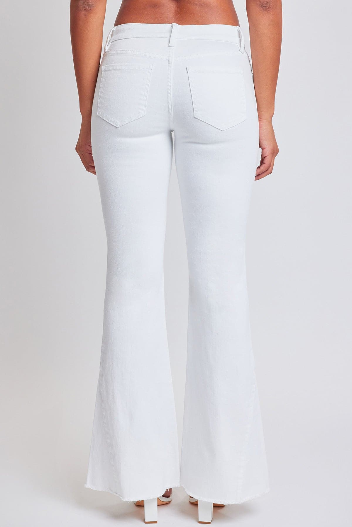 Women's Low Rise Fray Hem Flare Jeans From YMI JEANS