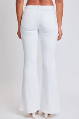 Women's Low Rise Fray Hem Flare Jeans From YMI JEANS