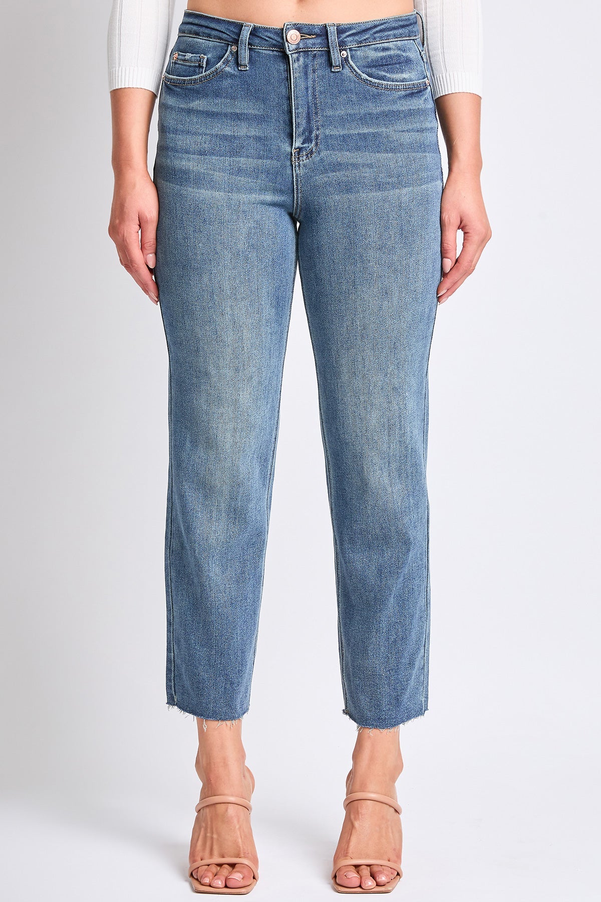 Women's Luxe Cropped Straight Leg Jeans From YMI JEANS