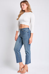 Women's Luxe Cropped Straight Leg Jeans From YMI JEANS