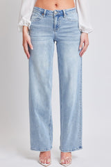 Women's Luxe Mid Rise Premium Stretch Wide Leg Jeans From YMI JEANS