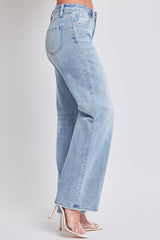 Women's Luxe Mid Rise Premium Stretch Wide Leg Jeans From YMI JEANS