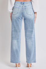Women's Luxe Mid Rise Premium Stretch Wide Leg Jeans From YMI JEANS