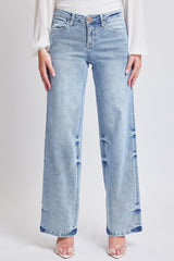 Women's Luxe Mid Rise Premium Stretch Wide Leg Jeans From YMI JEANS