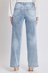 Women's Luxe Mid Rise Premium Stretch Wide Leg Jeans From YMI JEANS