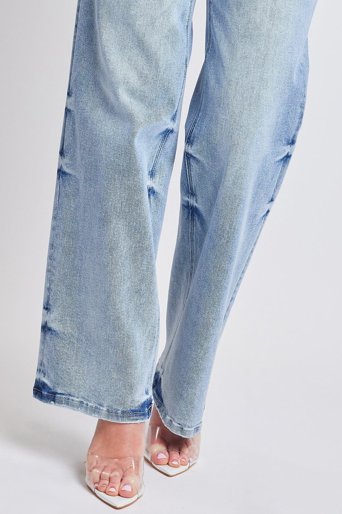 Women's Luxe Mid Rise Premium Stretch Wide Leg Jeans From YMI JEANS