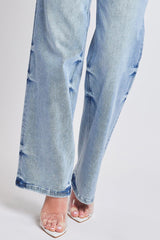 Women's Luxe Mid Rise Premium Stretch Wide Leg Jeans From YMI JEANS