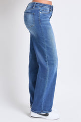 Women's Luxe Mid Rise Premium Stretch Wide Leg Jeans From YMI JEANS