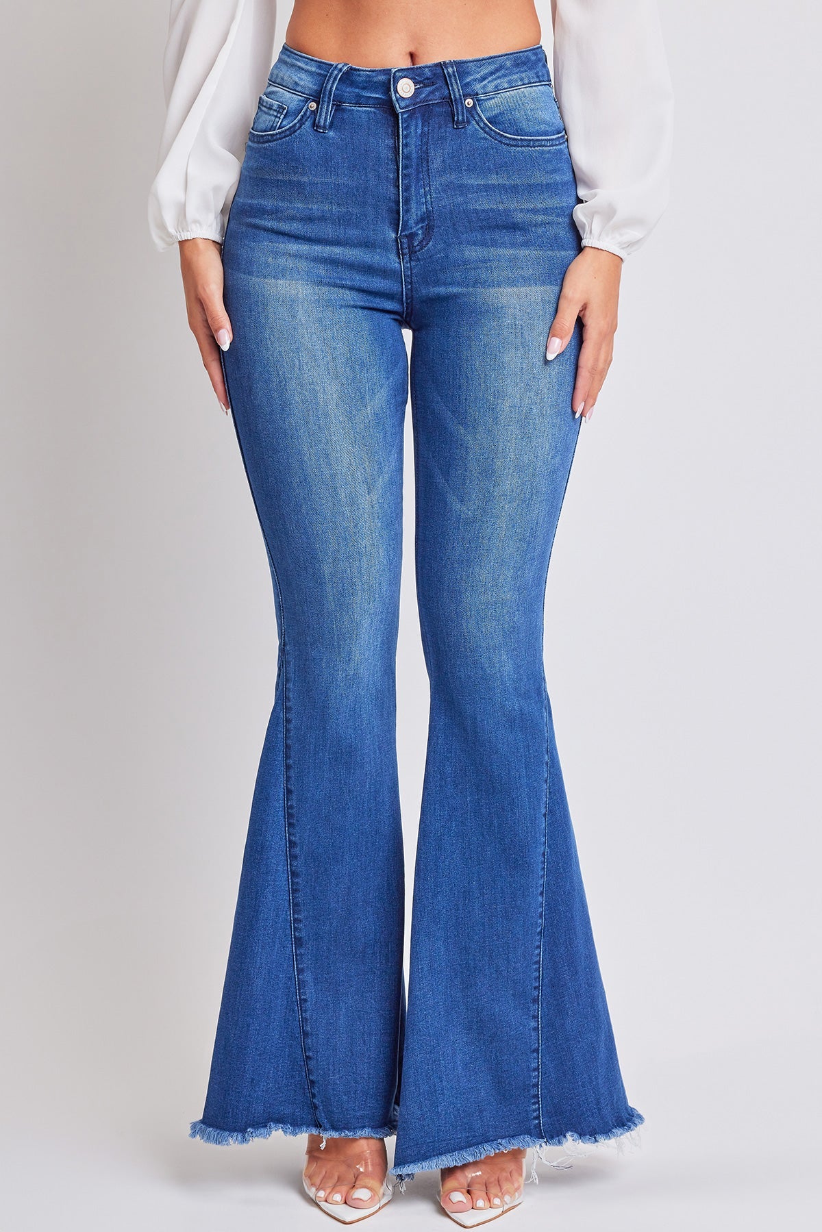 Women's Gigi  Extreme Fit & Flare Jeans-Distressed From YMI JEANS