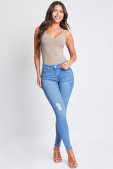 Women's Essential Sustainable Distressed Skinny Jeans from YMI JEANS