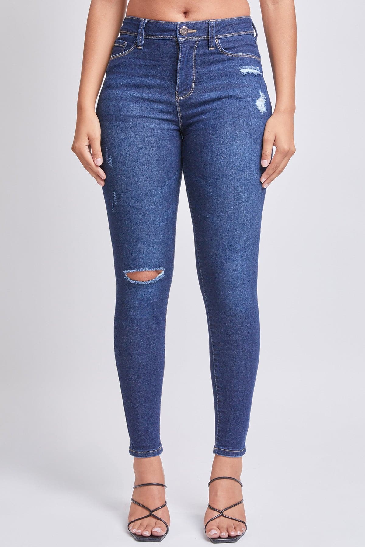 Women's Essential Sustainable Distressed Skinny Jeans from YMI JEANS