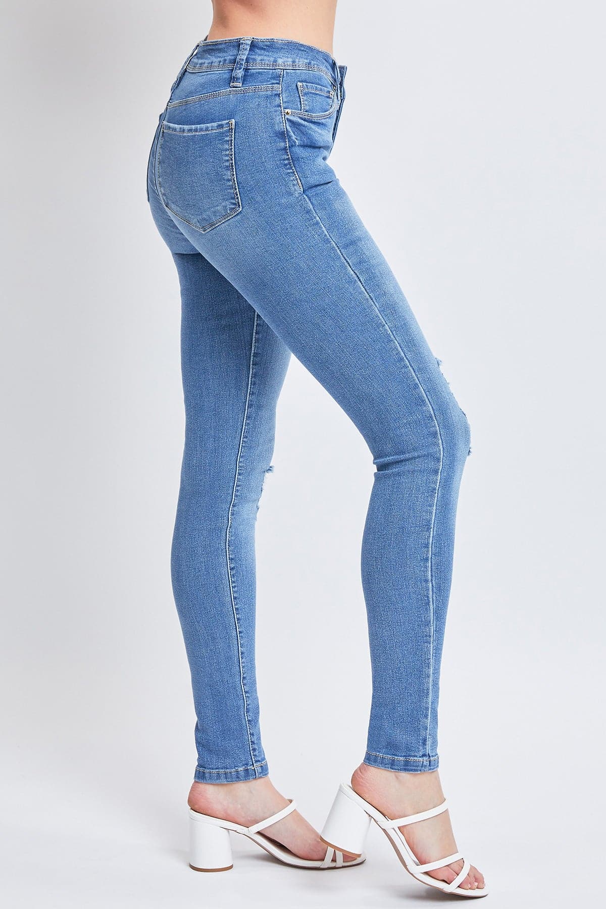 Women's Essential Sustainable Distressed Skinny Jeans from YMI JEANS