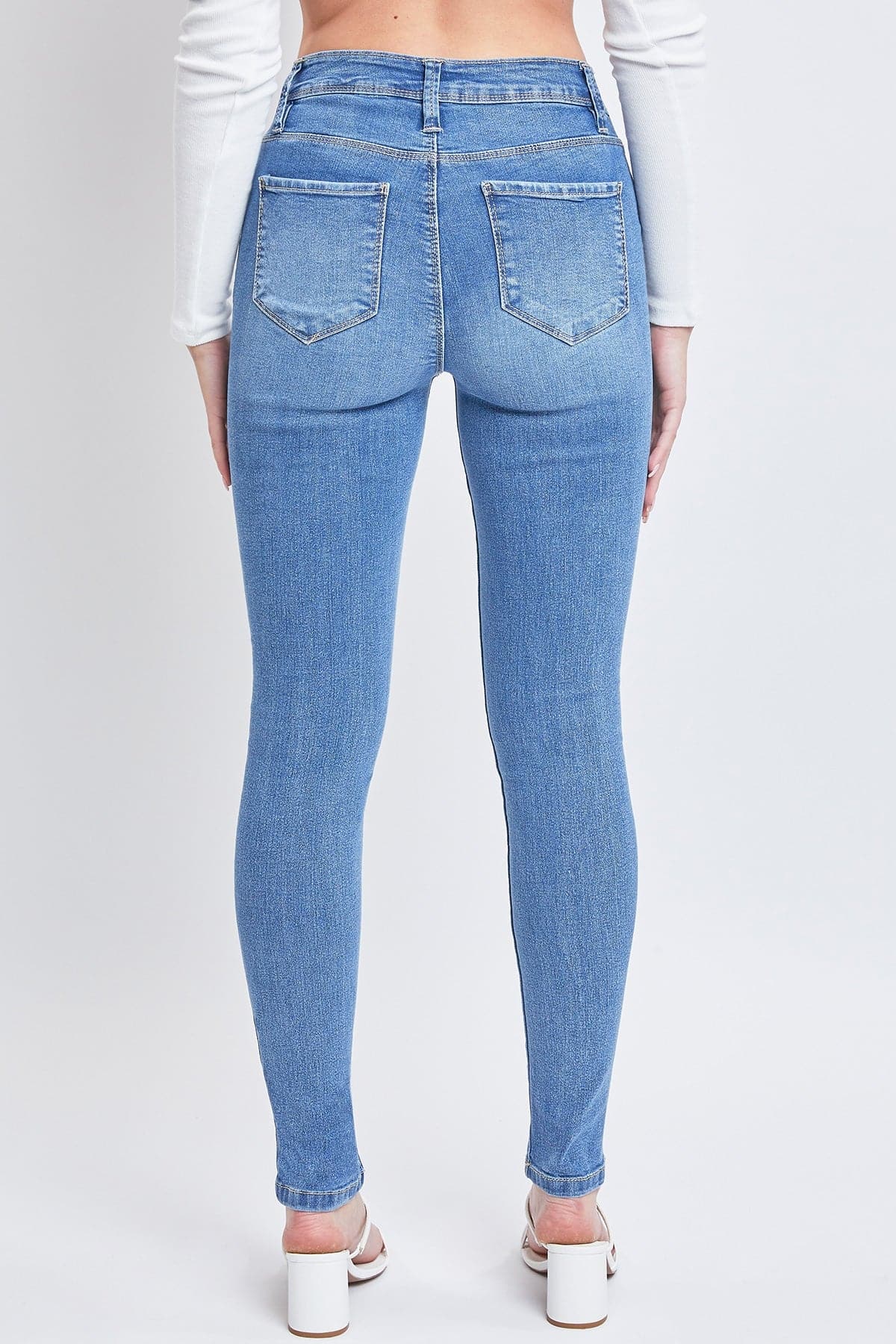 Women's Essential Sustainable Distressed Skinny Jeans from YMI JEANS