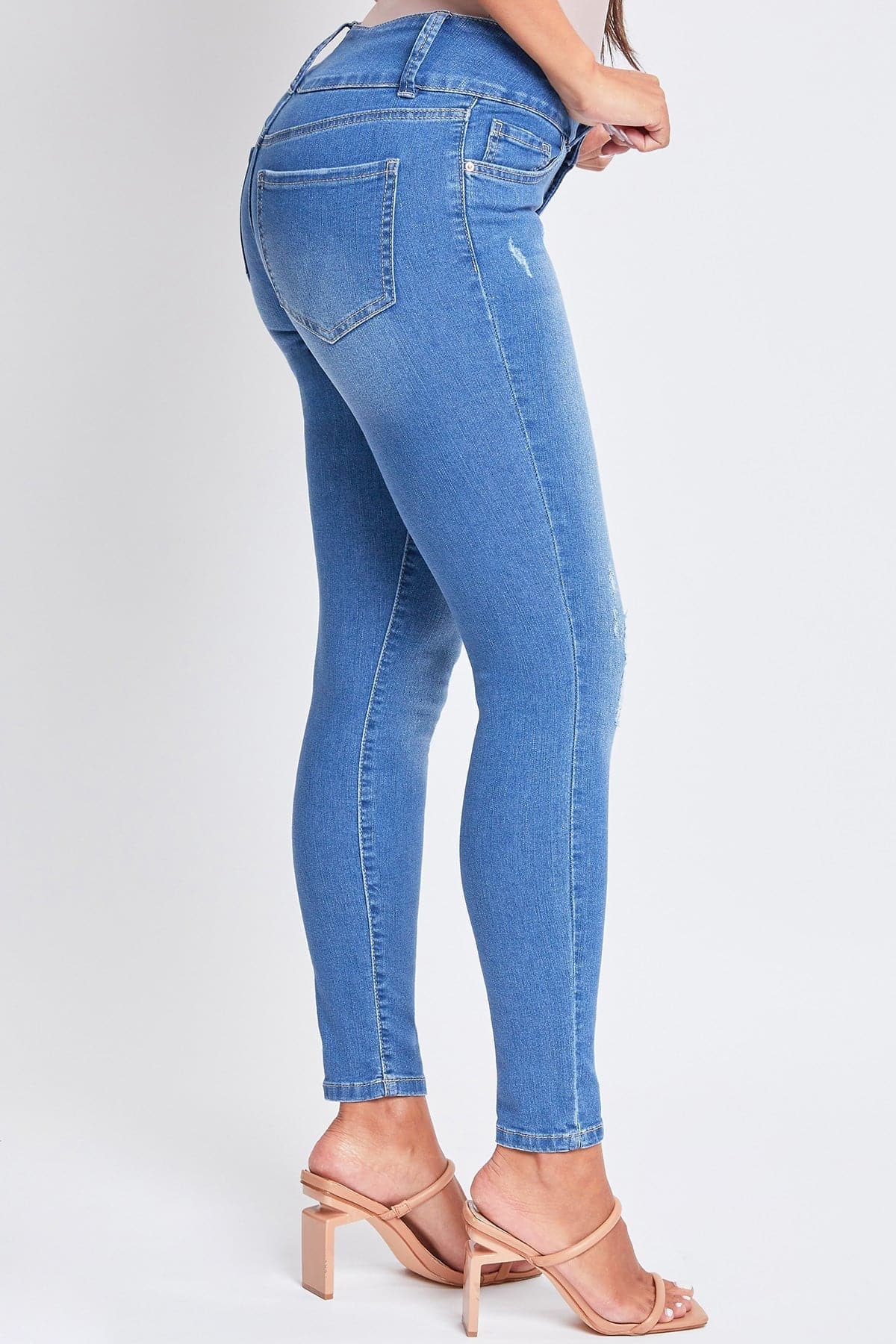 Women's Sustainable Essential Distressed Skinny Jean From YMI JEANS