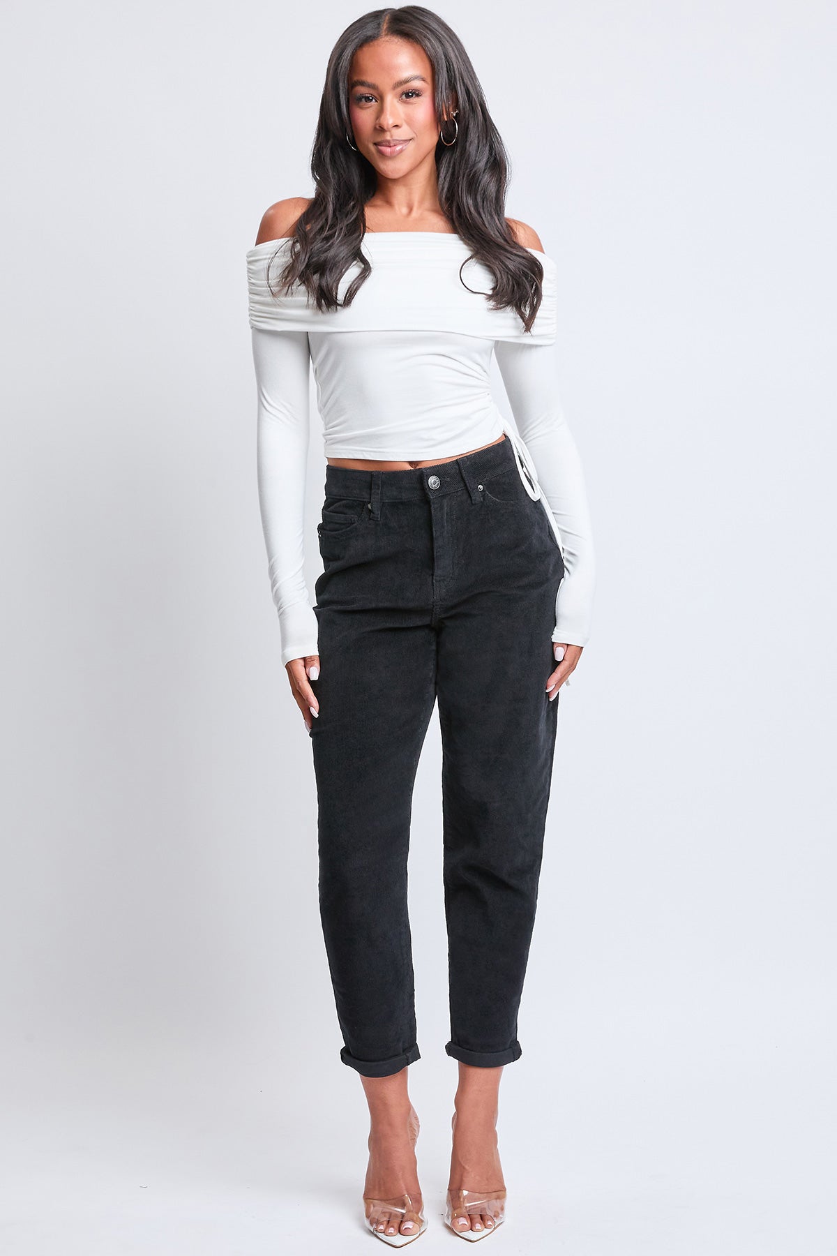 Women's Corduroy Mom Fit Pants From YMI JEANS