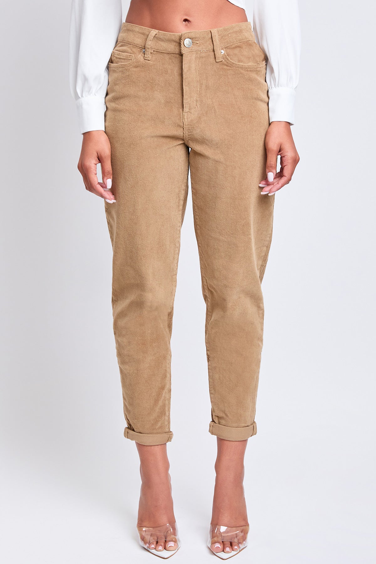 Women's Corduroy Mom Fit Pants From YMI JEANS