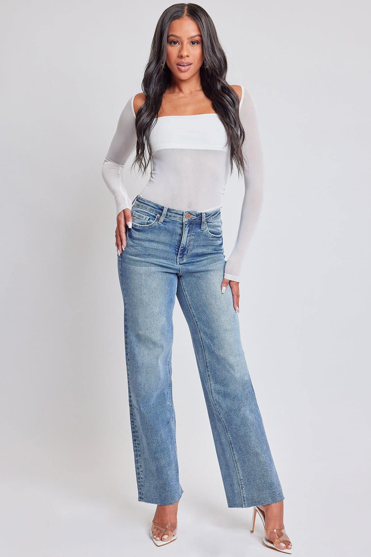 Women's Straight Leg Premium Stretch Jeans From YMI JEANS