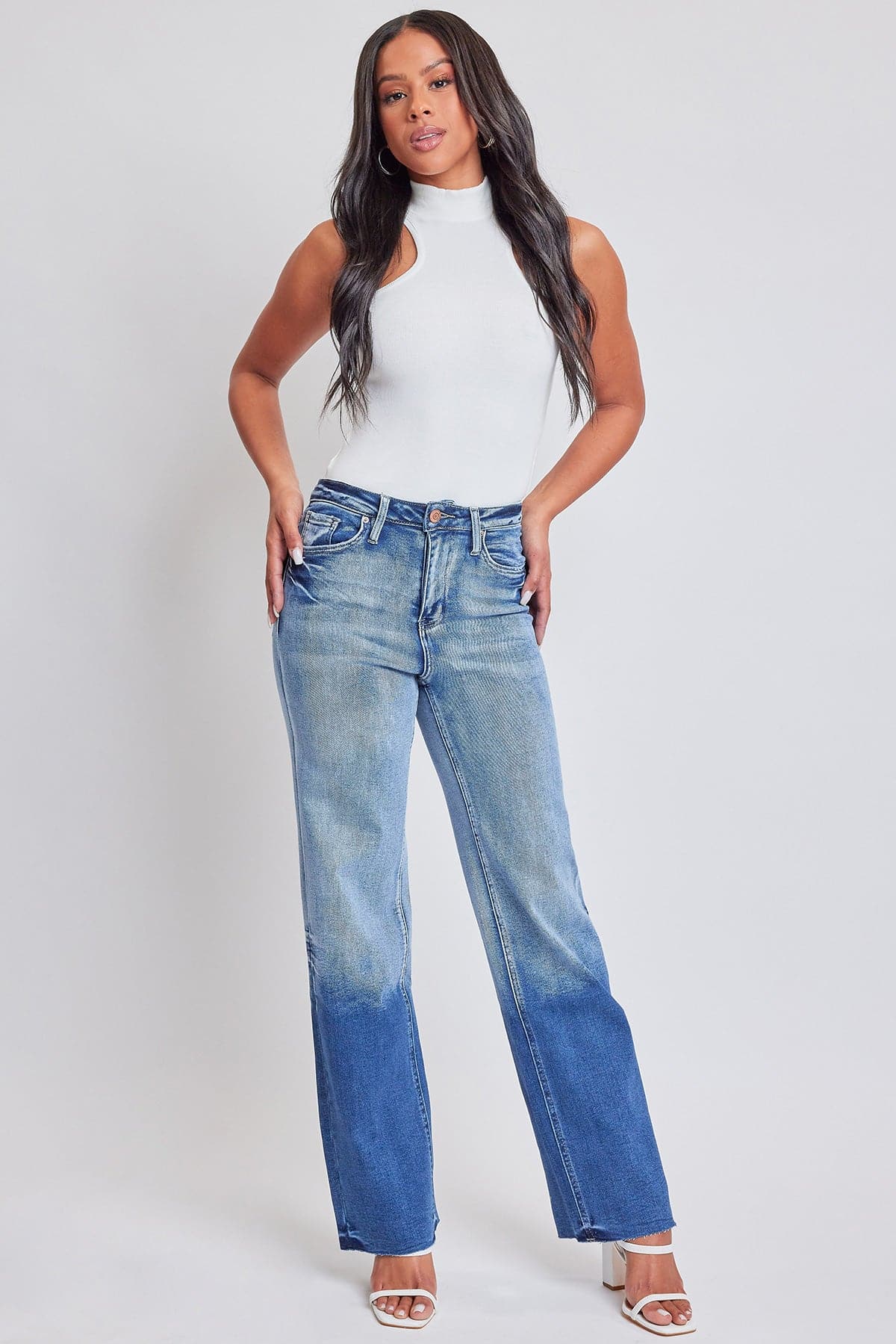 Women's Straight Leg Premium Stretch Jeans From YMI JEANS