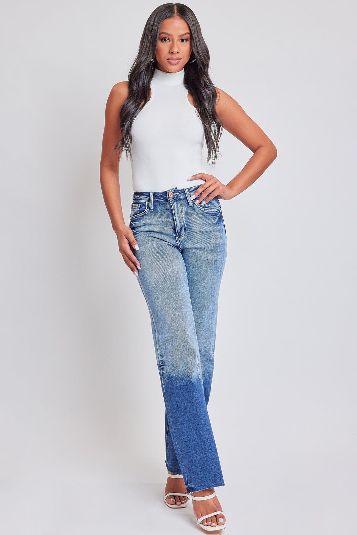 Women's Straight Leg Premium Stretch Jeans From YMI JEANS